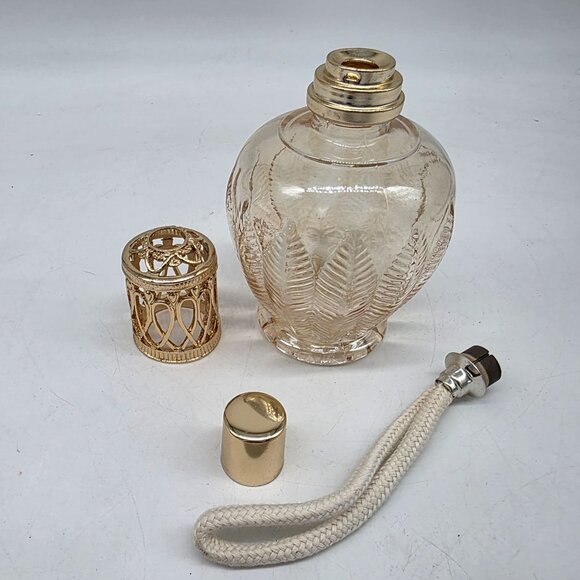 Vintage 1970’s Style Iridescent Glass Catalytic Fragrance Diffuser Lamp Peach & - Picture 3 of 4